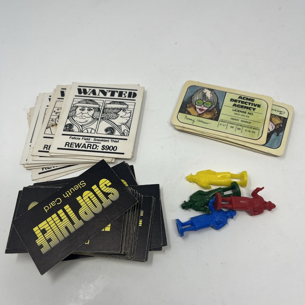 1979 Stop Thief Electronic Cops Robbers Replacement Complete Cards 4 Mover Piece
